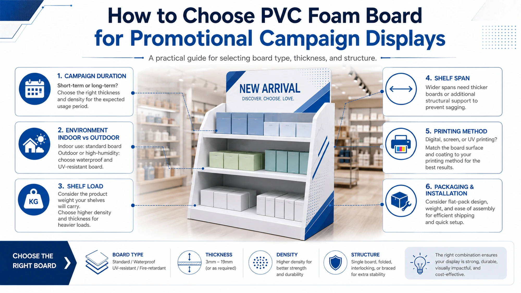 pvc foam board promotional displays